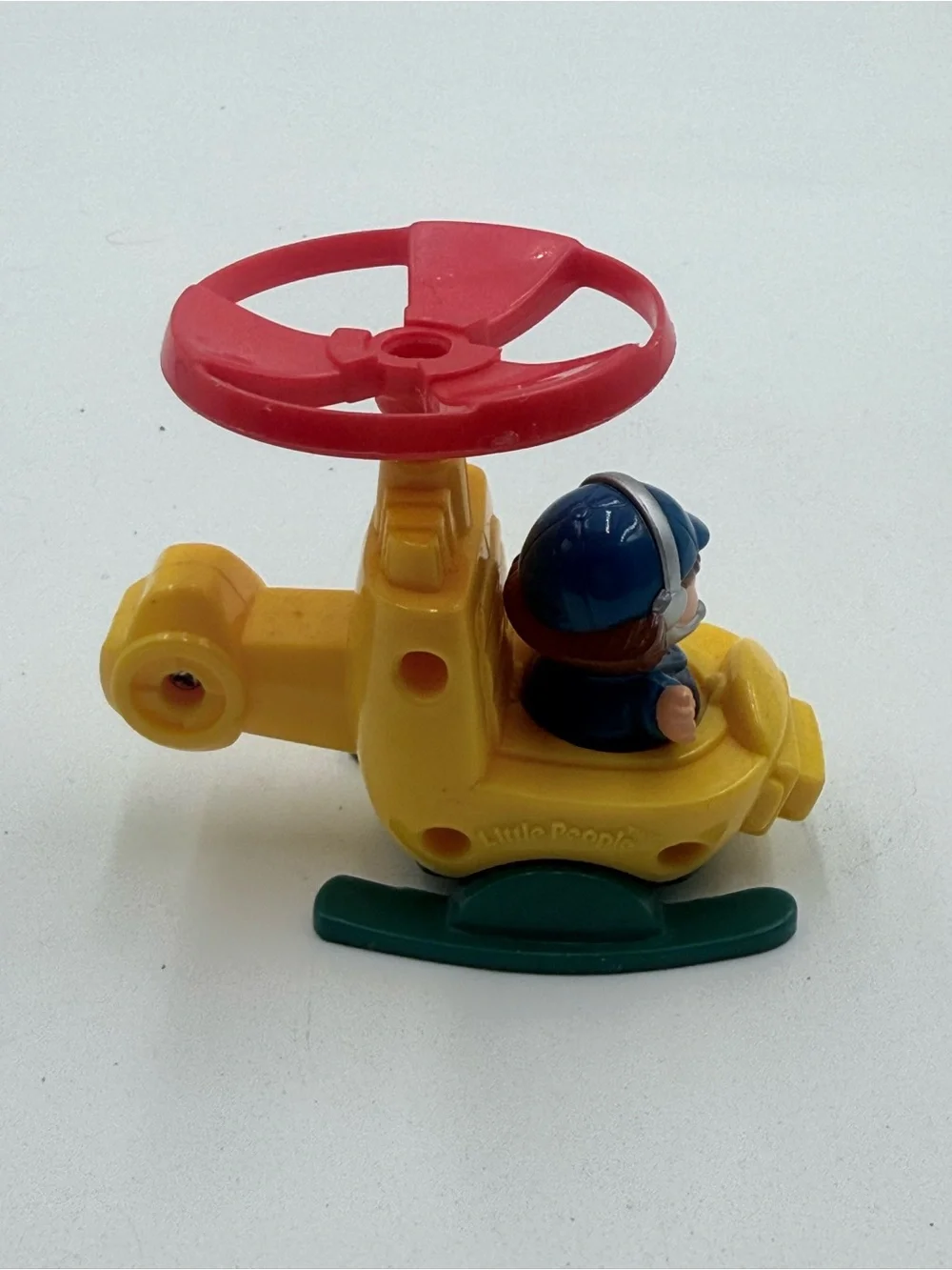 2002 Fisher Price Little People Helicopter with Pilot Figure